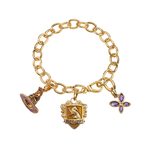 Harry Potter | Lumos Hufflepuff Charm Bracelet - xploregifts