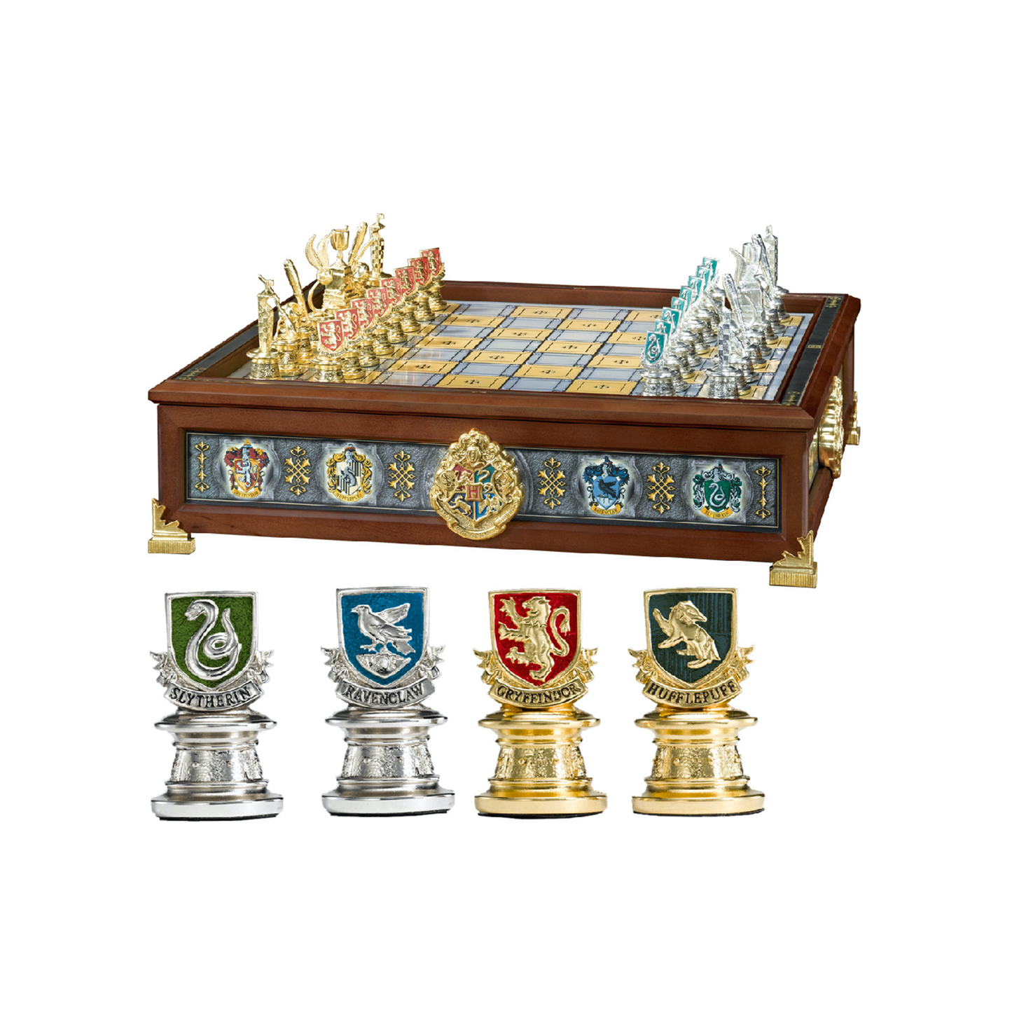 Harry Potter | Quidditch Chess Set Silver and Gold Plated - xploregifts