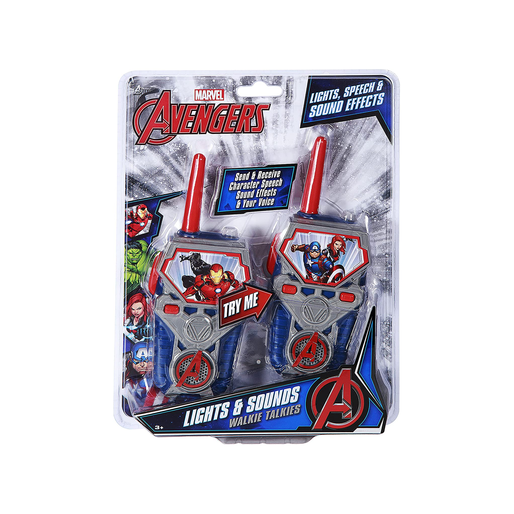 Avengers | Walkie Talkies with Extended Range, Lights & Sound Effects - xploregifts