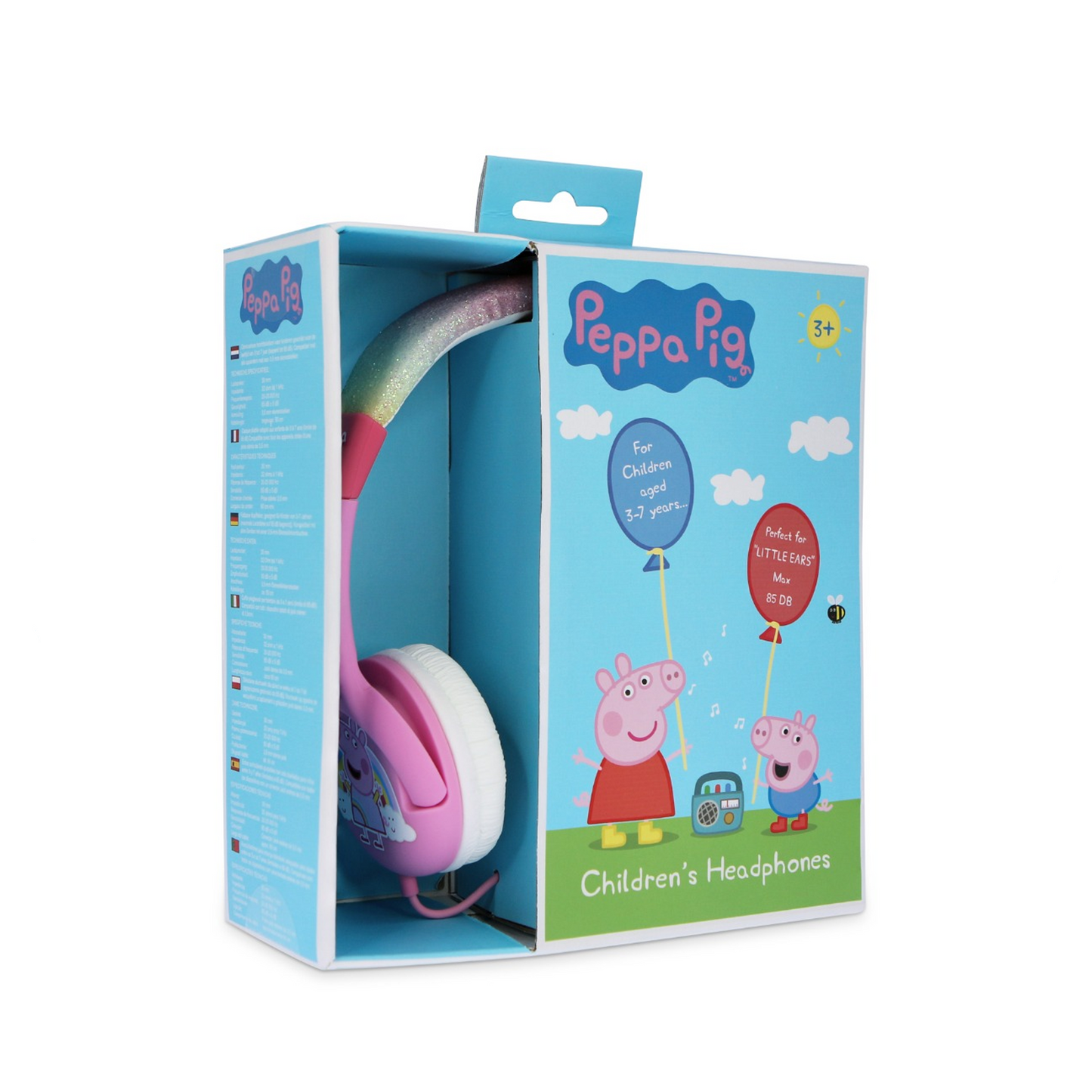 Peppa Pig | Glitter Rainbow Peppa Kids Headphones - xploregifts