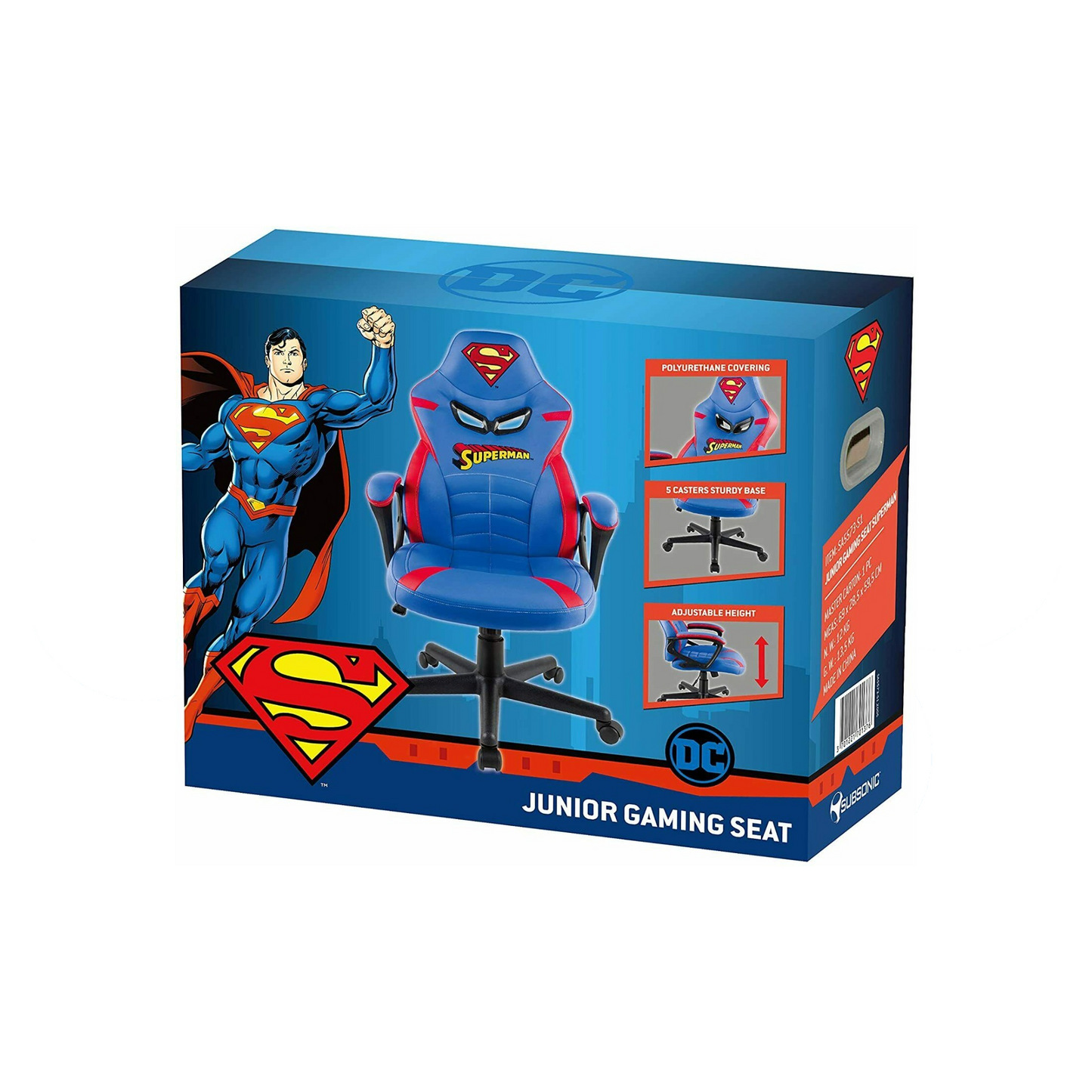 Subsonic | Superman Junior Gaming Chair - qwirkyshop