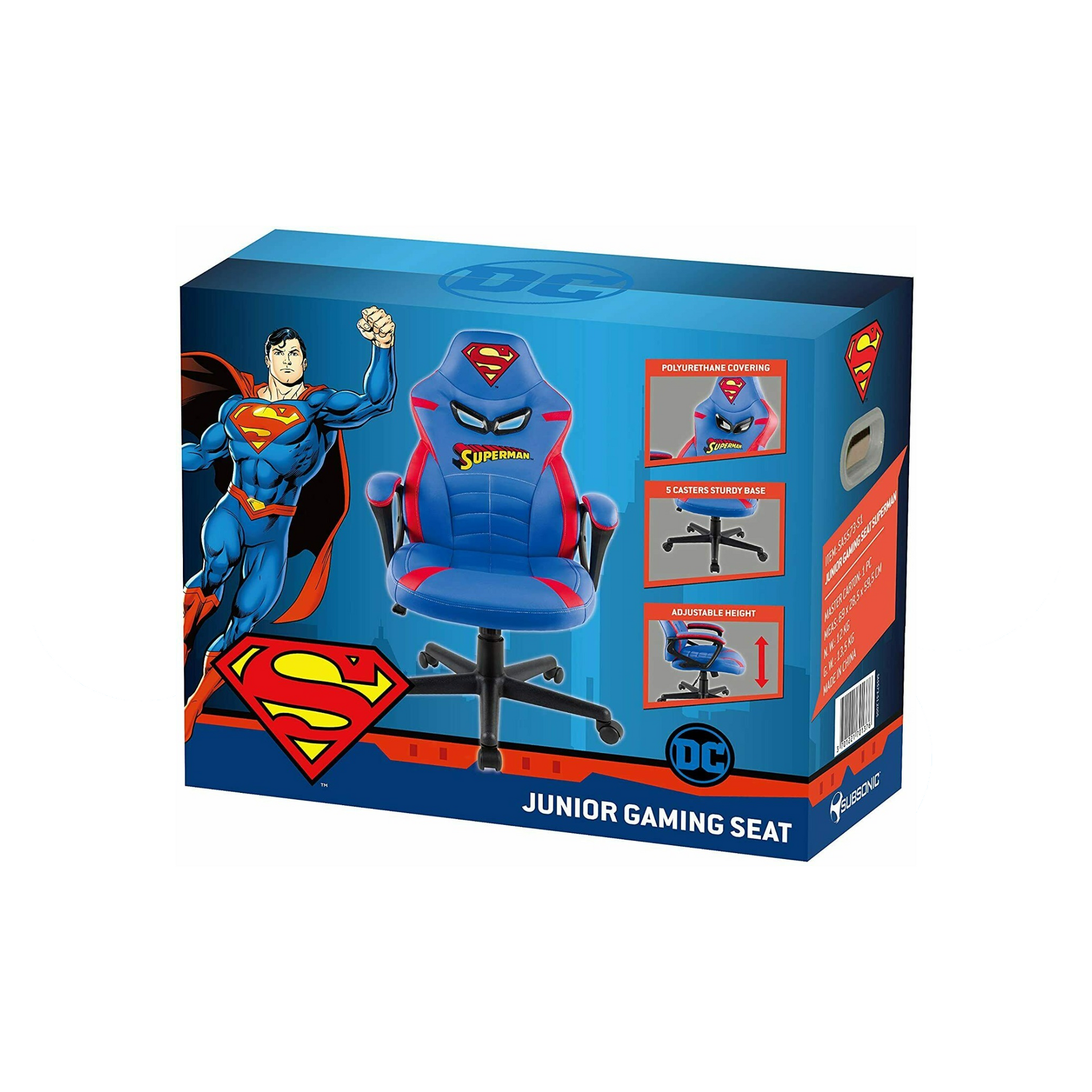 Subsonic | Superman Junior Gaming Chair - qwirkyshop