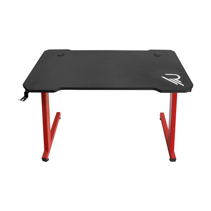 Subsonic Raiden | Gaming Desk Supported Metal Frame PVC Top Black / Red