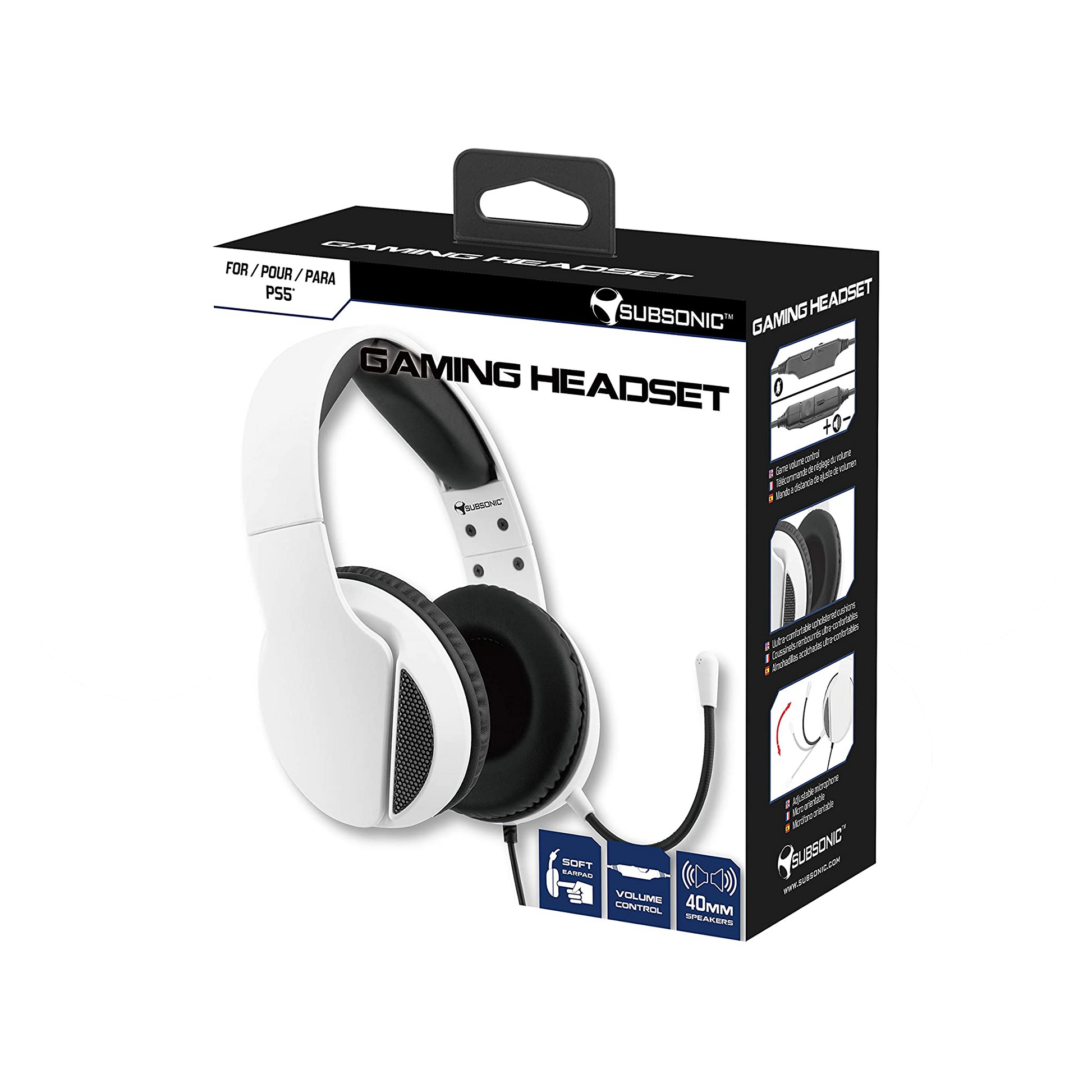 Subsonic | PS5 White Gaming Headset - qwirkyshop