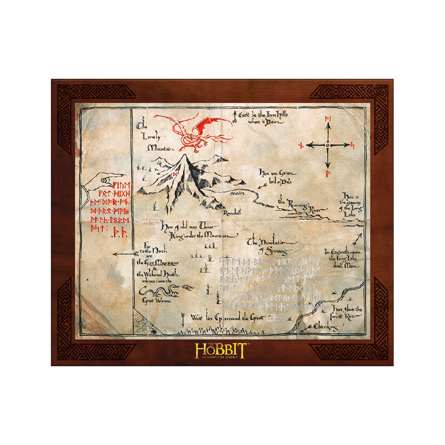 Lord of the Rings | Thorin Lonely Mountain Oakenshield Map - xploregifts