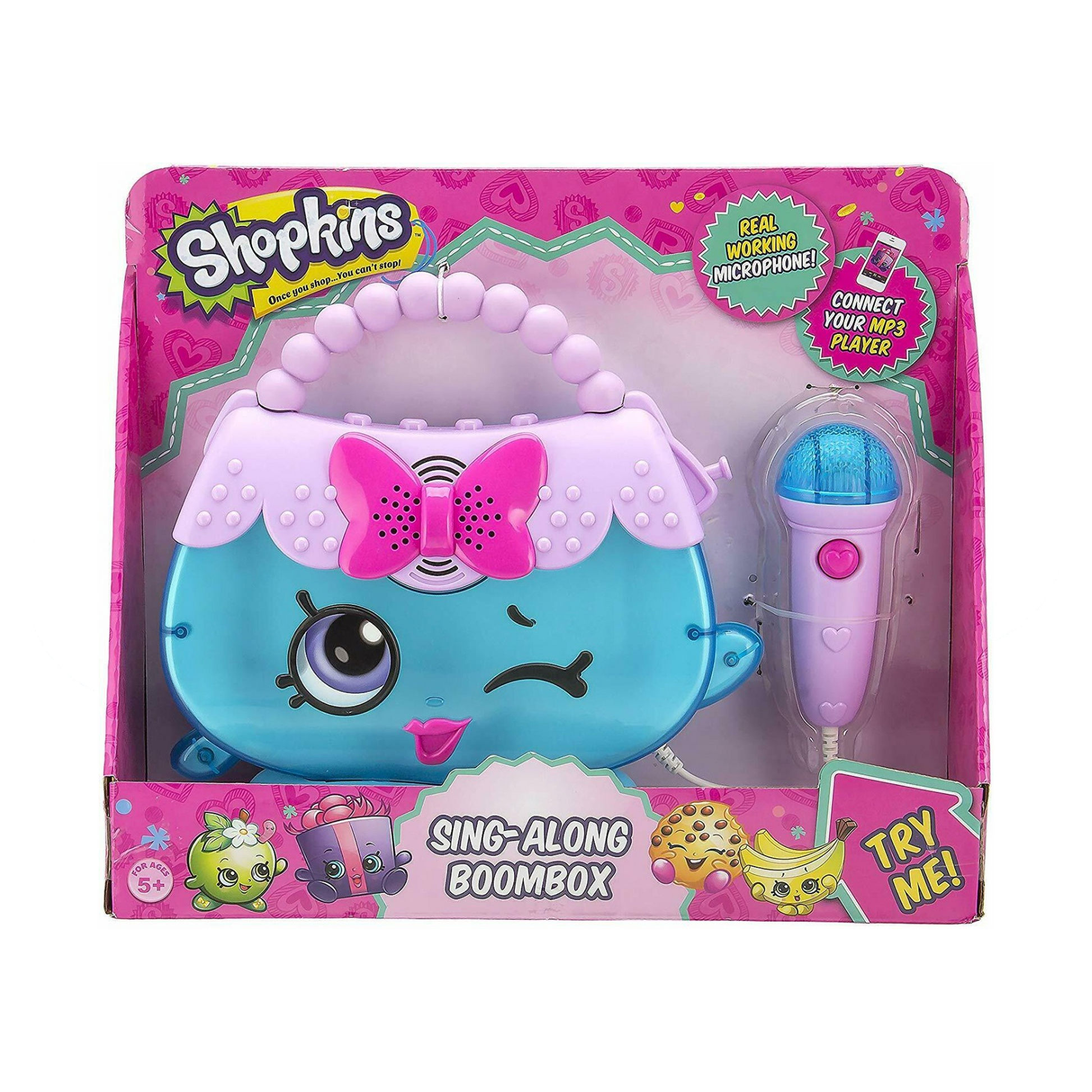 Shopkins | Harriet Handbag Sing Along Karaoke Boombox with Microphone & Lights - xploregifts