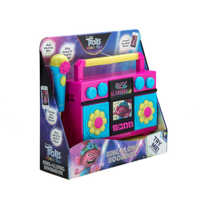 Trolls: World Tour | Sing Along Karaoke Boombox with Microphone & Lights - xploregifts