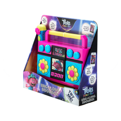 Trolls: World Tour | Sing Along Karaoke Boombox with Microphone & Lights - xploregifts