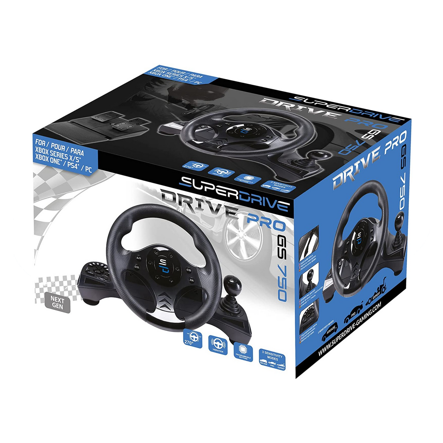 Superdrive | GS750 Steering Wheel for Switch, PlayStation, Xbox & PC