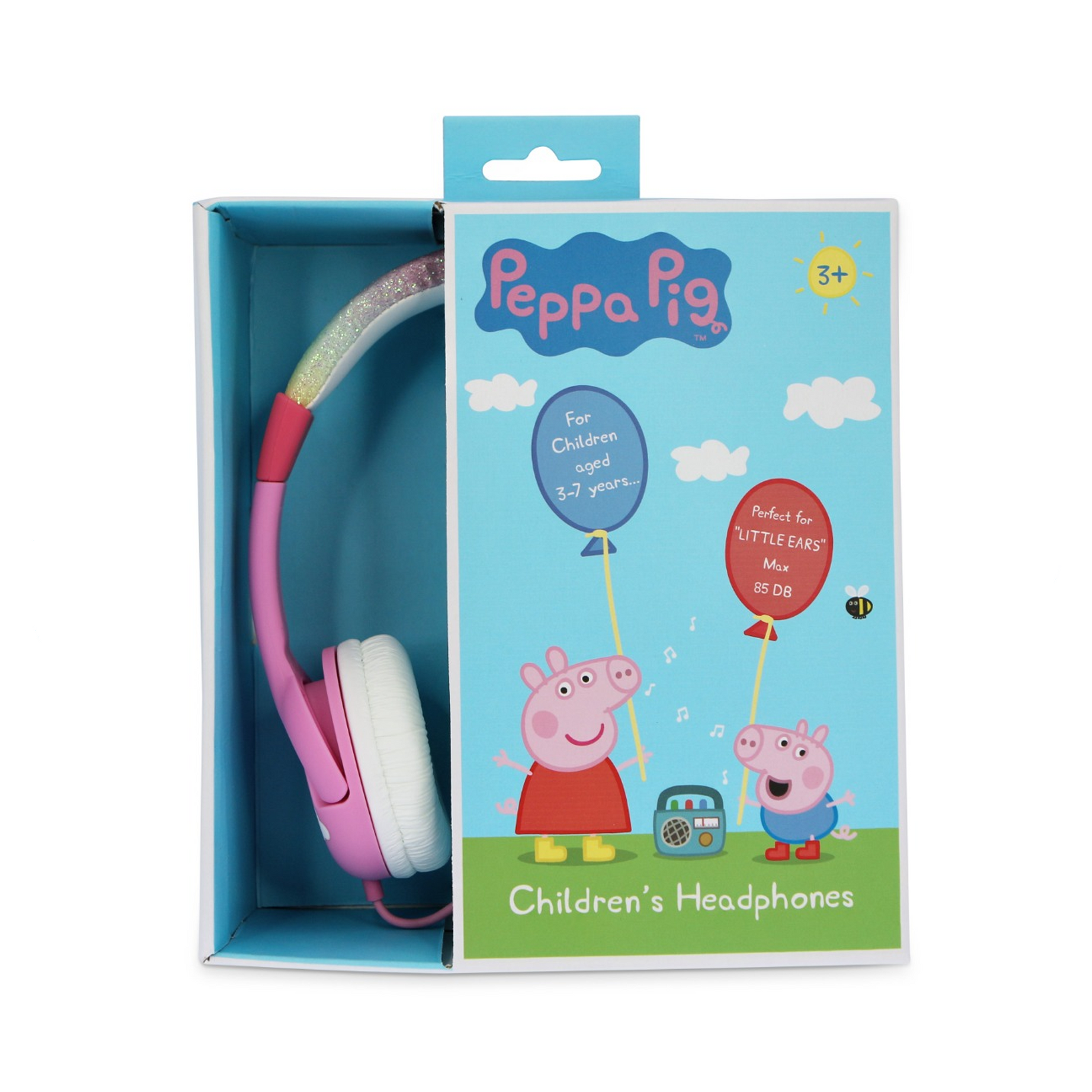 Peppa Pig | Glitter Rainbow Peppa Kids Headphones - xploregifts