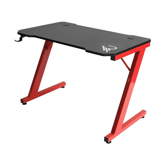 Subsonic Raiden | Gaming Desk Supported Metal Frame PVC Top Black / Red