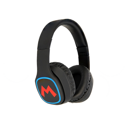 Super Mario | Mario Logo Wireless Folding Headphones - xploregifts