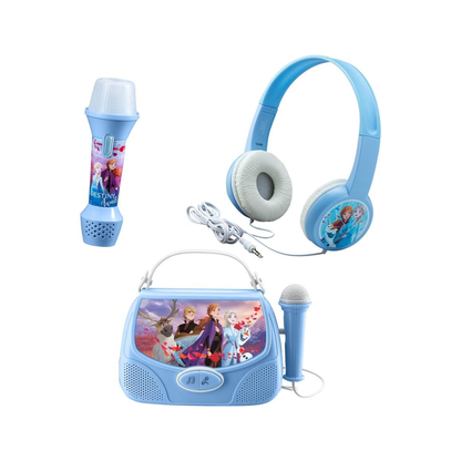 Frozen | Gift Box inc Headphones, Karaoke Boombox & MP3 Microphone with Lights - xploregifts