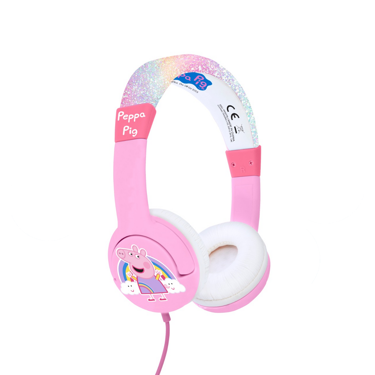 Peppa Pig | Glitter Rainbow Peppa Kids Headphones - xploregifts