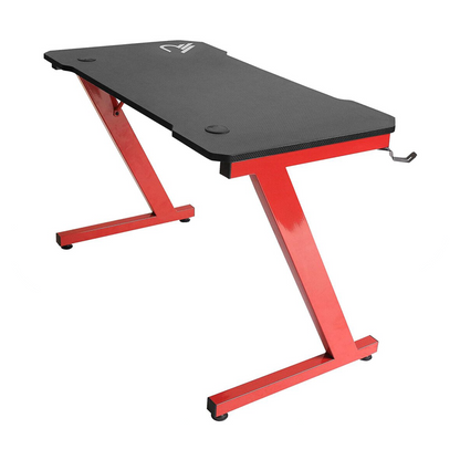 Subsonic Raiden | Gaming Desk Supported Metal Frame PVC Top Black / Red