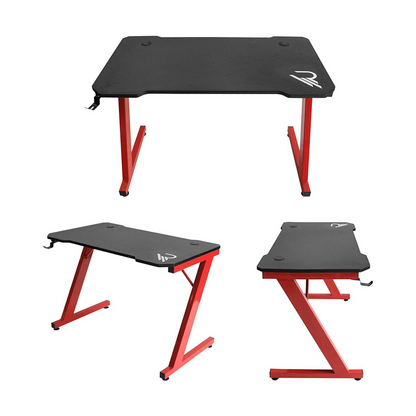 Subsonic Raiden | Gaming Desk Supported Metal Frame PVC Top Black / Red