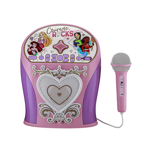 Disney Princess | Sing Along Karaoke Boombox with Microphone & Disney Playlist - xploregifts