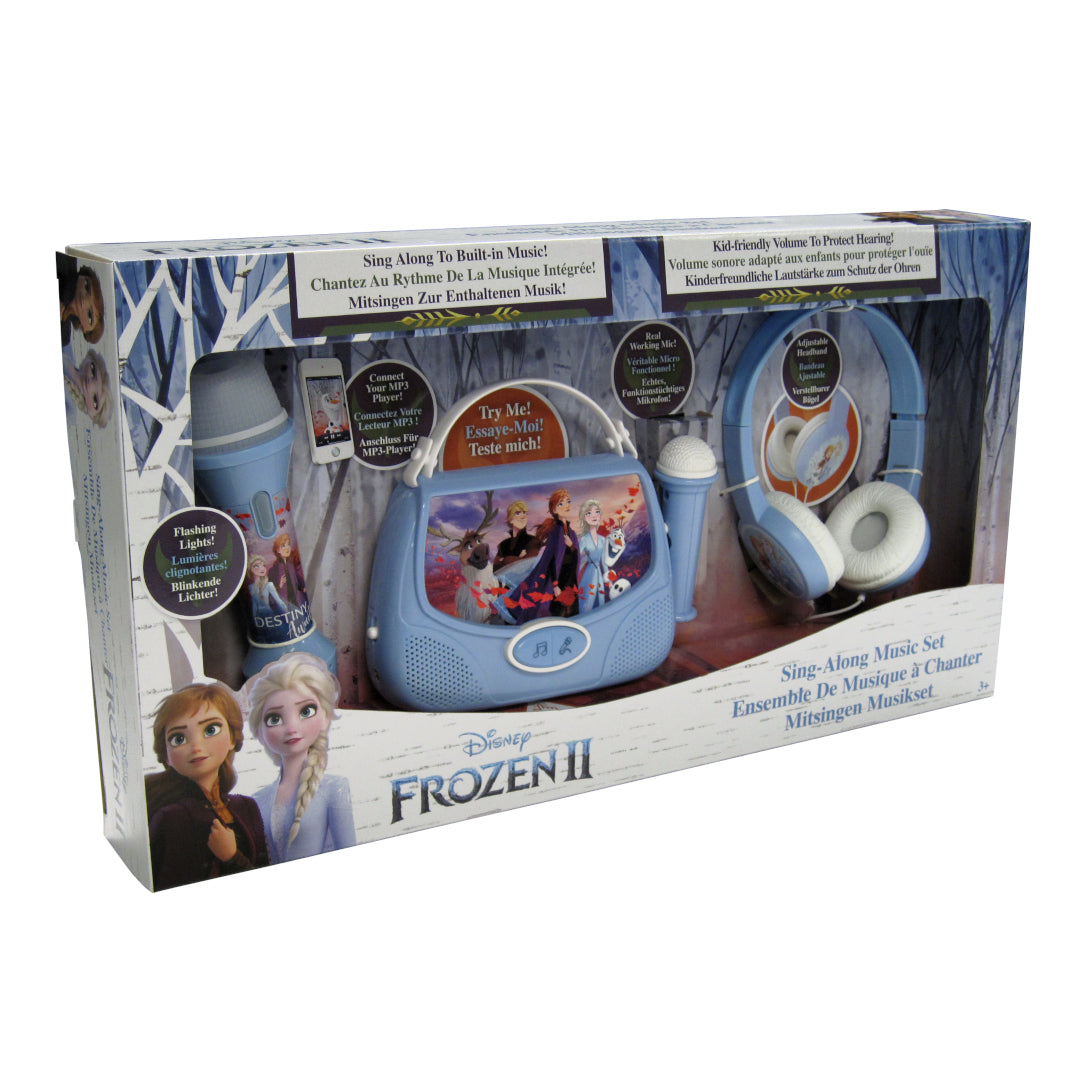 Frozen | Gift Box inc Headphones, Karaoke Boombox & MP3 Microphone with Lights - xploregifts