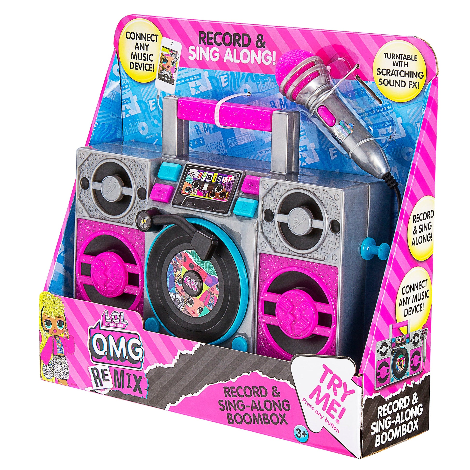 L.O.L. Surprise Remix | Sing Along Karaoke Boombox with Microphone & Lights - xploregifts