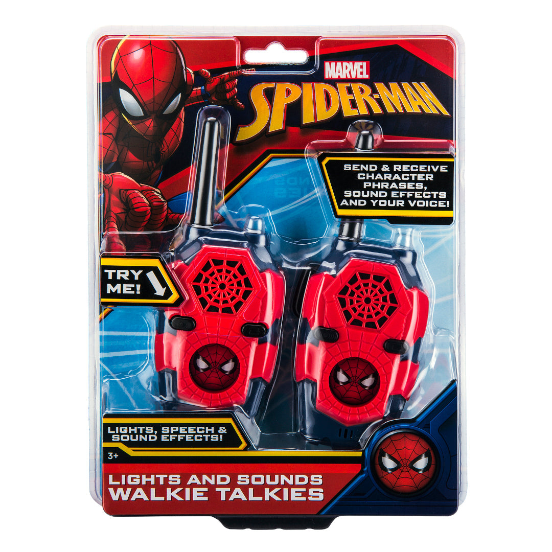 Spider-Man | Walkie Talkies with Extended Range, Lights & Sound Effects - xploregifts