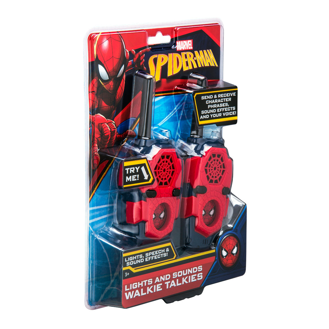 Spider-Man | Walkie Talkies with Extended Range, Lights & Sound Effects - xploregifts